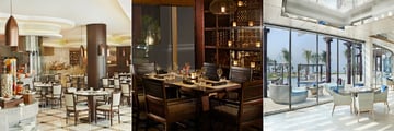 Waldorf Astoria Dubai, Mezzerie Restaurant, Serafina Bar, and Palm Avenue restaurant