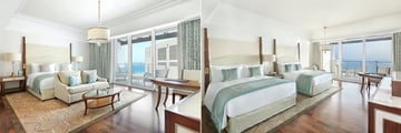 Waldorf Astoria Dubai Palm Jumeirah, Superior Room Partial Sea View and Two Queen Deluxe Palm Sea View Room
