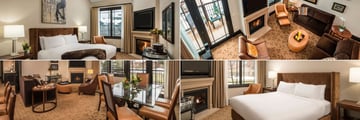 Waldorf Astoria Park City, Four Bed Bi-Level Suite, Waldorf Suite, One Bed Suite and Suite Living Area