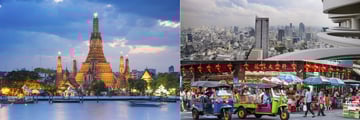 Bangkok's Wat Arun Temple, City views from the Tower Club & China Town