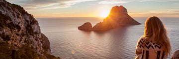 Watching the sunset at Es Vedra, Ibiza