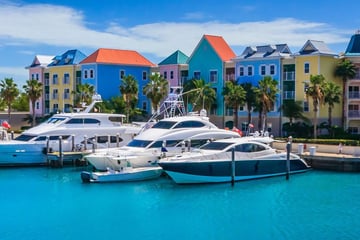 The waterfront at Paradise Island