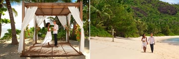Wedding Pergola & Romantic beach walk, Kempinski Seychelles