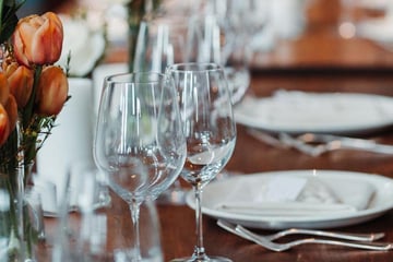 Beautiful wedding table setting in NYC