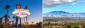Las Vegas Welcome Sign & Skyline, Nevada