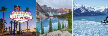Las Vegas, Banff & Glacier Bay