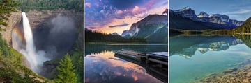 Wells Gray Provincial Park, Maligne Lake in Jasper & the Icefields Parkway