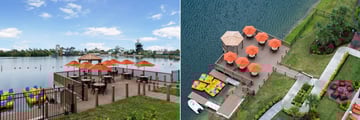 Outdoor Lounge and Boat Launch