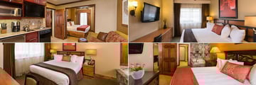 Westgate Park City, (clockwise from top left): Luxury Suite, Signature One Bedroom Villa, Luxury One Bedroom Villa and Signature Two Bedroom Villa