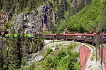 Train ride through Whitehorse, Yukon