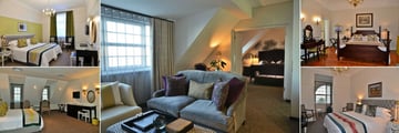 Winchester Mansions, (clockwise from top left): Classic Room, Robben Island Suite, Arcadia Suite, Junior Suite and Modern Junior Suite Sea Facing