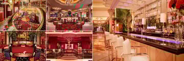 Wynn, (clockwise from top left): Parasol Down, Parasol Up, Encore Players Bar, Lobby Bar and Eastside Lounge 