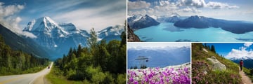 Mount Robson behind the Yellowhead Highway & Scenery in Whistler