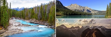 Kicking Horse River, Emerald Lake & Mount Burgess Summit, Yoho National Park