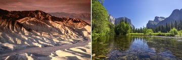 Zabirskie Point, Death Valley & El Capitan, Yosemite