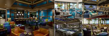 Zemi Beach House Resort & Spa, (clockwise from left): Rhum Room, 20 Knots, Bohio Bar, Shoal Bay Zemi Beach Club and Stone Restaurant
