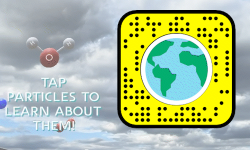 Augmented reality air quality interface hovering over a city grid.