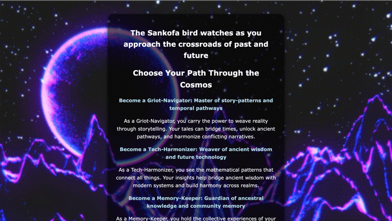 Sankofa's Cosmic Adasinkro