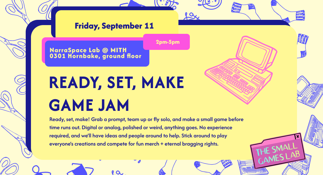 Promotional image for Ready, Set, Make! Game Jam