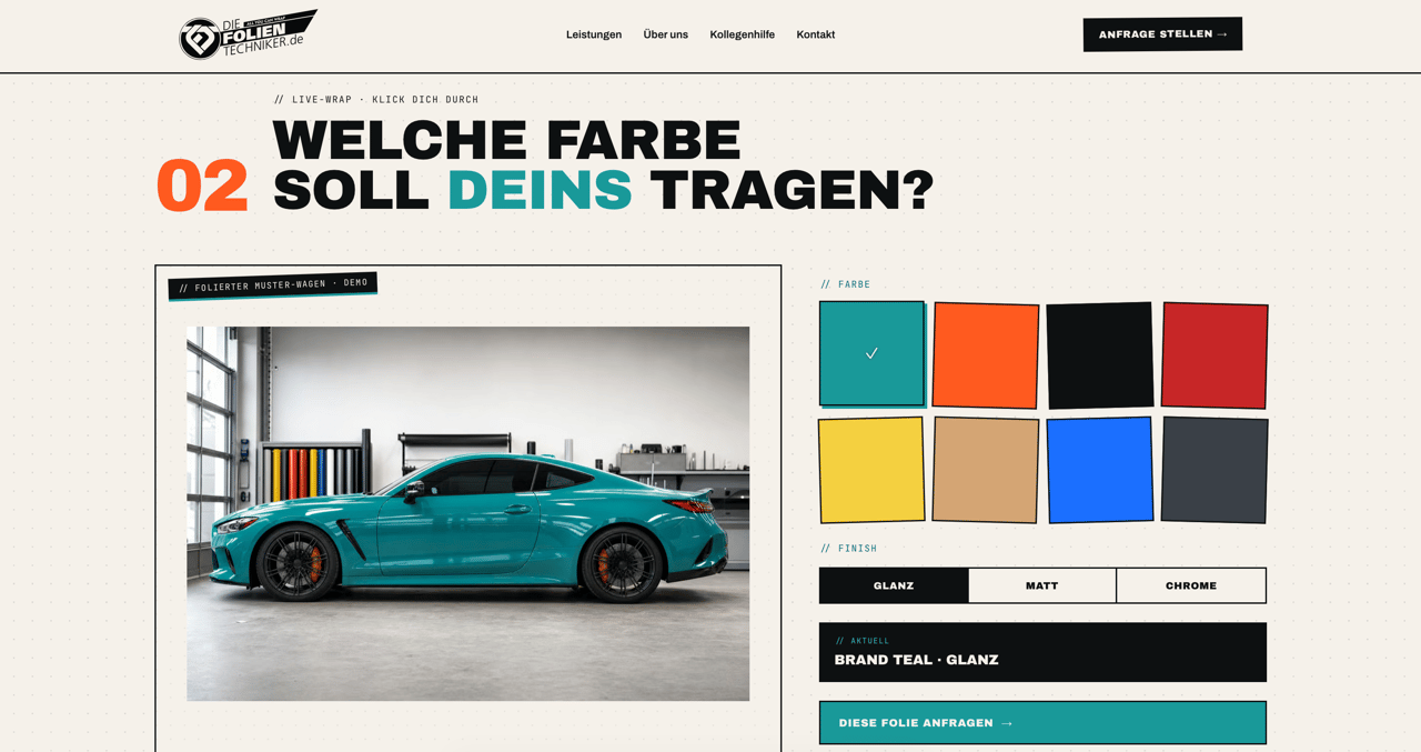 Kundenprojekt Folierer — Ansicht 2