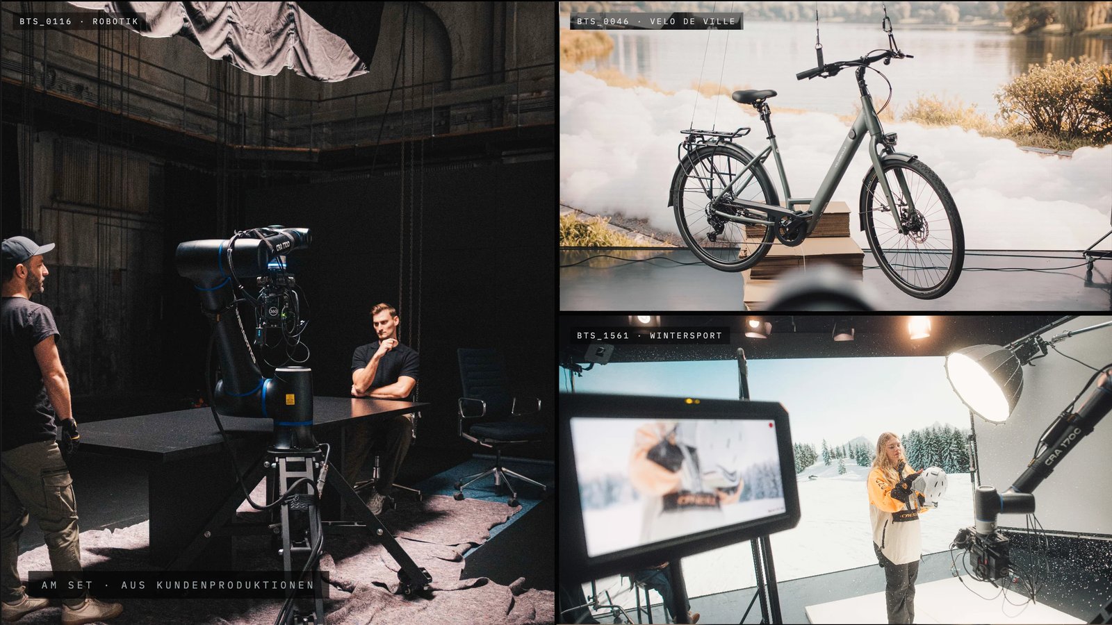 Robotik, Velo-de-Ville-Kampagne und Wintersport-Dreh an der LED Wall – aus echten Kundenproduktionen