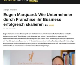 Interview mit Eugen Marquard im OnlineMarketing Magazin