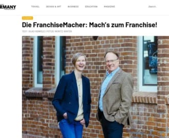 Beitrag bei Discover Germany über Die FranchiseMacher
