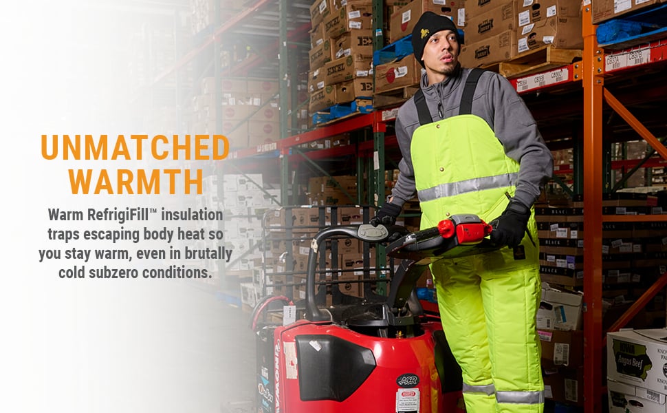 UNMATCHED warmth. Warm RefrigiFill™ insulation traps escaping body heat so you stay warm, even in brutally cold subzero conditions. 