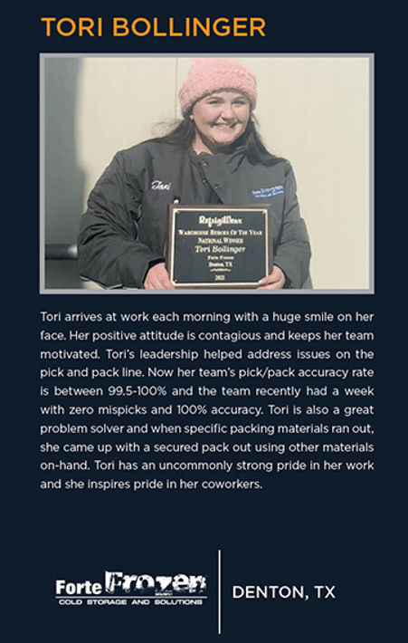 Tori Bollinger Warehouse Hero