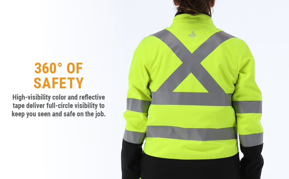 360° of Safety High-visibility color and reflective tape deliver full-circle visibility to keep you seen and safe on the job. 