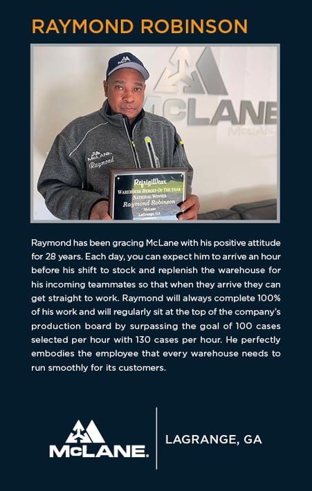 Raymond Robinson Warehouse Hero