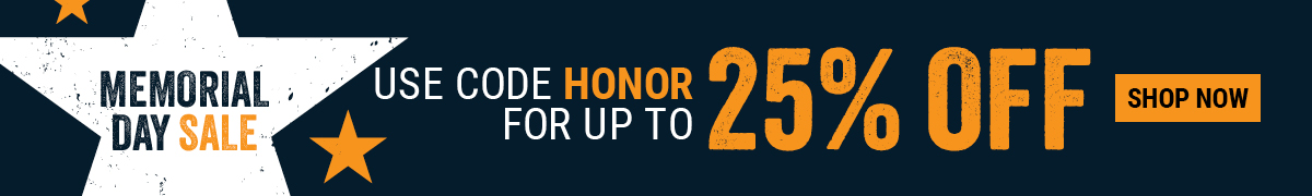 Memorial day sale. Use code HONOR for up to 25% OFF. Shop Now.