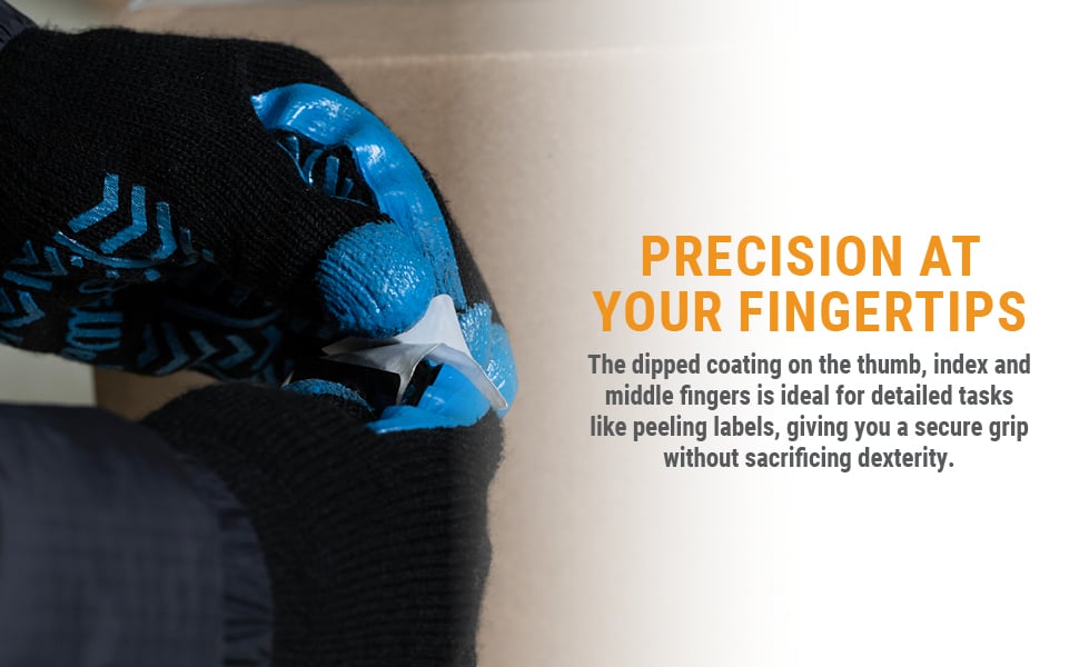 COLD-WEATHER GRIP The silicone herringbone grip pattern on the palms enhances your hold, even in cold and slippery conditions, so you can work without worry. 
