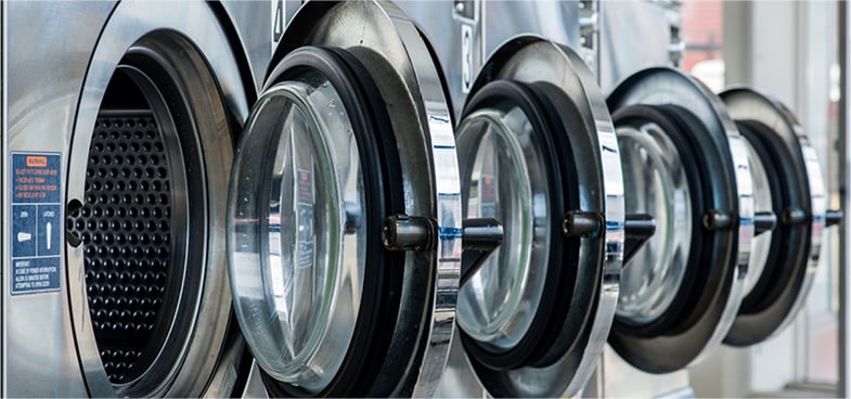 Large industrial washing machines