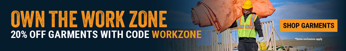 OWN THE WORK ZONE. 20% OFF Garments with code WORKZONE. Shop Garments.