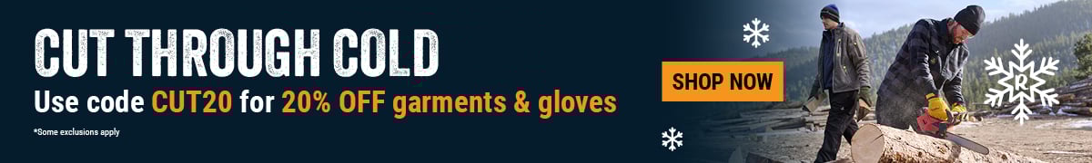CUT THROUGH COLD Use code CUT20 for 20% OFF garments and gloves. Shop now.  