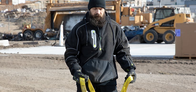 A man working in RefrigiWear Extreme Sweatshirt