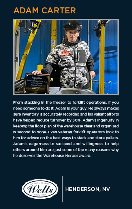 Adam Carter Warehouse Hero