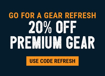 Go for a gear refresh. 20% off premium gear. Use code refresh.