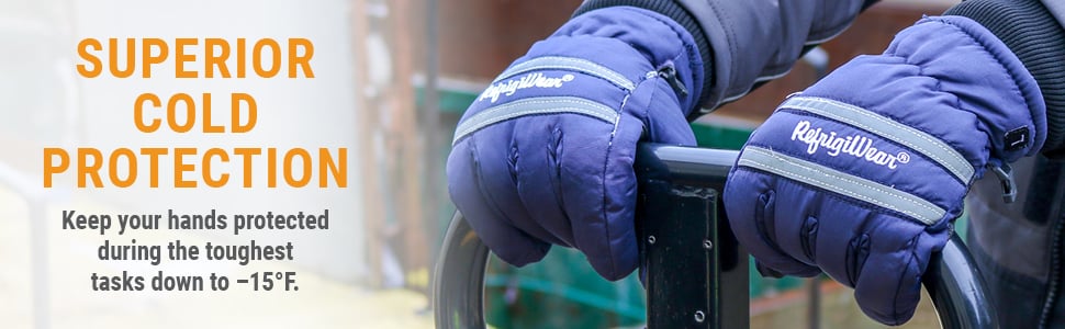 SUPERIOR COLD PROTECTION. Keep your hands protected during the toughest tasks down to -15F. Loading=