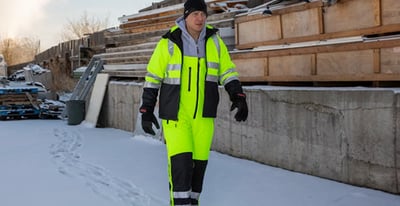Man in RefrigiWear Walking outside
