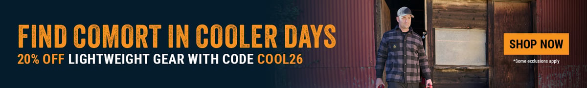 FIND COMORT IN COOLER DAYS. 20% off Lightweight Gear with code COOL26