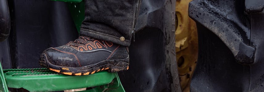 Used Refrigiwear durable footwear on the job outside.
