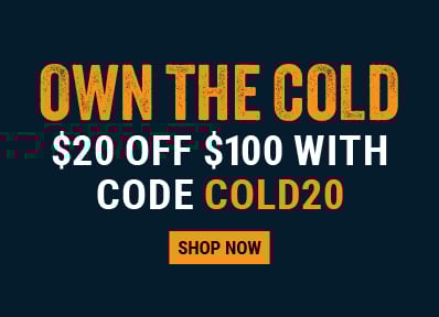 OWN THE COLD. $20 OFF $100 WITH CODE COLD20. Shop Now. 