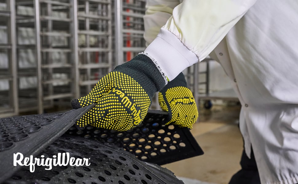 Close up of the Touchscreen double dot glove