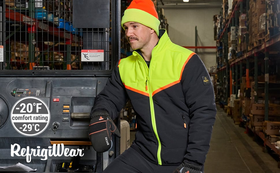 Man wearing the FrostFlex Insulated Quilted Jacket