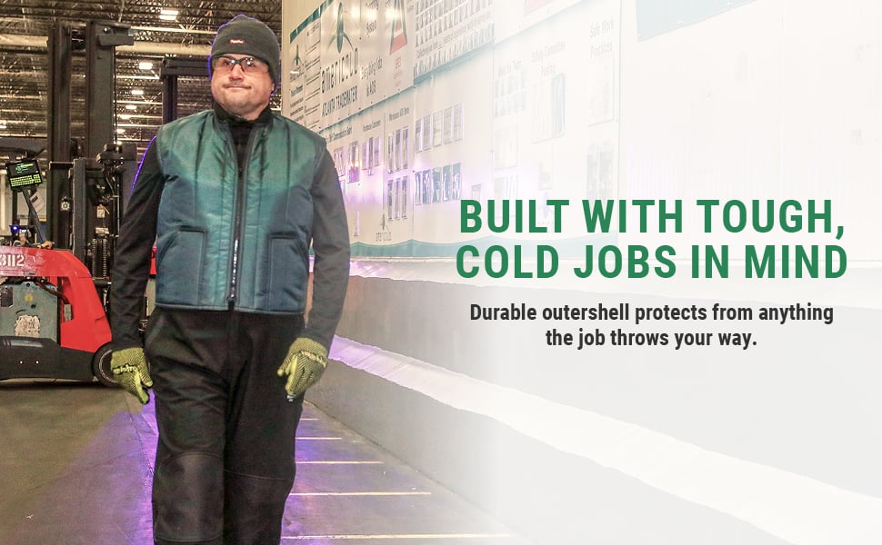Built with tough, cold jobs in mind. Durable outershell protects from anything the job throws your way.