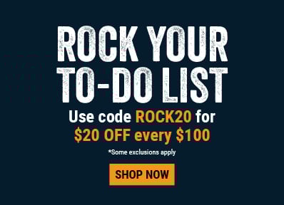 Rock your to-do list. Use code ROCK20 for $20 off every $100.