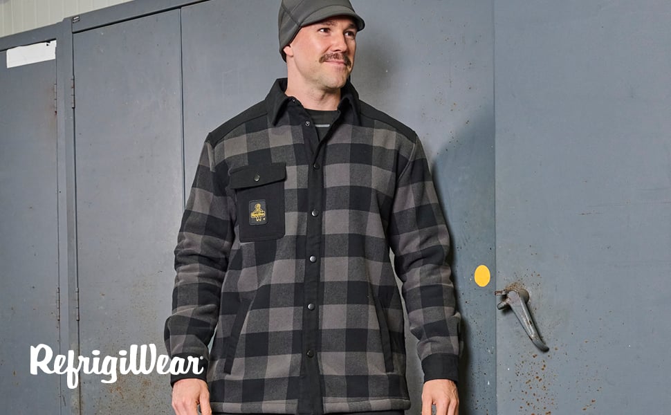 Man wearing the Heavyweight Flannel Work Shirt