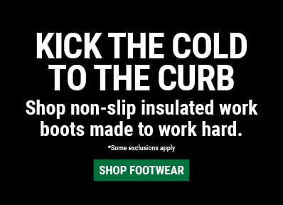 KICK WINTER IN THE SNOWBALLS. Use code BOOT20 for 20% OFF winter work boots. 